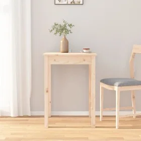 Solid pine wood dining table 55x55x75 cm by , Kitchen and dining tables - Ref: Foro24-814254, Price: 67,09 €, Discount: %