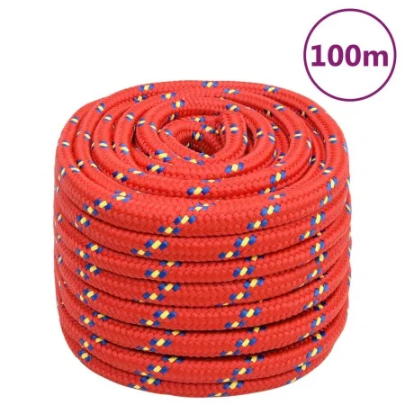 Red polypropylene boat rope 20 mm 100 m by , Ropes and metal cords - Ref: Foro24-152422, Price: 115,13 €, Discount: %
