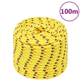 Yellow polypropylene boat rope 14 mm 100 m by , Ropes and metal cords - Ref: Foro24-152623, Price: 71,09 €, Discount: %
