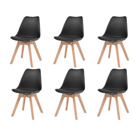 Dining chairs 6 units black plastic by vidaXL, dining chairs - Ref: Foro24-274852, Price: 327,09 €, Discount: %