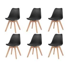 Dining chairs 6 units black plastic by vidaXL, dining chairs - Ref: Foro24-274852, Price: 309,58 €, Discount: %