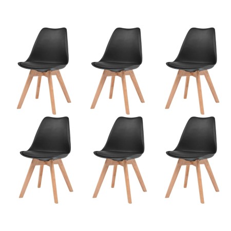 Esszimmerstühle 6 Einheiten aus schwarzem Kunststoff von vidaXL, Essstühle - Ref: Foro24-274852, Preis: 327,09 €, Rabatt: %