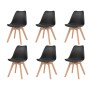 Esszimmerstühle 6 Einheiten aus schwarzem Kunststoff von vidaXL, Essstühle - Ref: Foro24-274852, Preis: 327,09 €, Rabatt: %