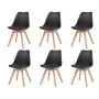 Sillas de comedor 6 unidades plástico negro de vidaXL, Sillas de comedor - Ref: Foro24-274852, Precio: 309,55 €, Descuento: %