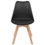 Sillas de comedor 6 unidades plástico negro de vidaXL, Sillas de comedor - Ref: Foro24-274852, Precio: 309,55 €, Descuento: %