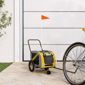Anhänger Fahrrad Haustiere Eisen Oxford Tuch gelb schwarz von , Kinderwagen für Haustiere - Ref: Foro24-93889, Preis: 99,10 €...