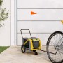 Anhänger Fahrrad Haustiere Eisen Oxford Tuch gelb schwarz von , Kinderwagen für Haustiere - Ref: Foro24-93889, Preis: 99,10 €...
