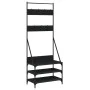 Perchero con zapatero negro 70x40x184 cm de , Organizadores de vestidores y perchas de barra - Ref: Foro24-837842, Precio: 74...