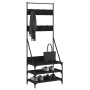 Coat rack with black shoe rack 70x40x184 cm by , Dresser Organizers and Bar Hangers - Ref: Foro24-837842, Price: 78,01 €, Dis...
