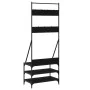 Perchero con zapatero negro 70x40x184 cm de , Organizadores de vestidores y perchas de barra - Ref: Foro24-837842, Precio: 74...
