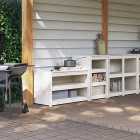 Outdoor-Küchenmöbel 2-teilig aus massivem weißem Kiefernholz von , Küchenschränke - Ref: Foro24-3196131, Preis: 288,68 €, Rab...