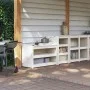 Outdoor kitchen furniture 2 pieces solid white pine wood by , Kitchen cabinets - Ref: Foro24-3196131, Price: 288,42 €, Discou...