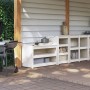 Outdoor-Küchenmöbel 2-teilig aus massivem weißem Kiefernholz von , Küchenschränke - Ref: Foro24-3196131, Preis: 292,00 €, Rab...