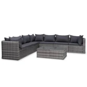 8-piece garden sofa set and gray synthetic rattan cushions by vidaXL, Garden sets - Ref: Foro24-44157, Price: 761,21 €, Disco...