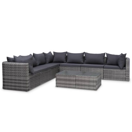 8-piece garden sofa set and gray synthetic rattan cushions by vidaXL, Garden sets - Ref: Foro24-44157, Price: 1,00 €, Discoun...