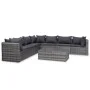 8-piece garden sofa set and gray synthetic rattan cushions by vidaXL, Garden sets - Ref: Foro24-44157, Price: 761,21 €, Disco...