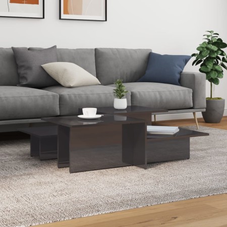 Coffee tables 2 pcs glossy gray engineered wood by , Coffee table - Ref: Foro24-3216157, Price: 83,94 €, Discount: %