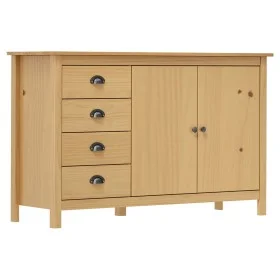 vidaxL Hill solid pine wood sideboard in honey brown color, 130x40x80 cm by , Sideboards - Ref: Foro24-288931, Price: 194,25 ...