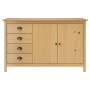 vidaxL Hill solid pine wood sideboard in honey brown color, 130x40x80 cm by , Sideboards - Ref: Foro24-288931, Price: 205,22 ...