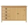 vidaxL Hill solid pine wood sideboard in honey brown color, 130x40x80 cm by , Sideboards - Ref: Foro24-288931, Price: 194,25 ...