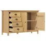 vidaxL Hill solid pine wood sideboard in honey brown color, 130x40x80 cm by , Sideboards - Ref: Foro24-288931, Price: 194,25 ...