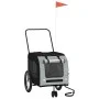 Haustier Fahrradanhänger Eisen Stoff Oxford schwarz grau von , Kinderwagen für Haustiere - Ref: Foro24-93853, Preis: 92,26 €,...