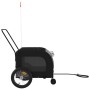 Haustier Fahrradanhänger Eisen Stoff Oxford schwarz grau von , Kinderwagen für Haustiere - Ref: Foro24-93853, Preis: 93,96 €,...