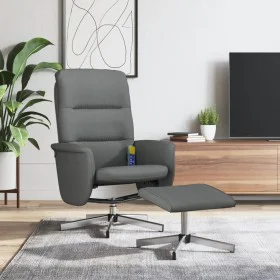 Verstellbarer Massagesessel mit Fußstütze dunkelgrauer Stoff von , Sessel - Ref: Foro24-356583, Preis: 141,55 €, Rabatt: %