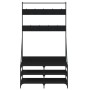 Garderobe mit Schuhregal schwarz 100x40x184 cm von , Kommoden-Organizer und Bar-Kleiderbügel - Ref: Foro24-837847, Preis: 96,...