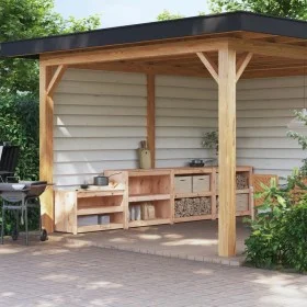 Outdoor-Küchenmöbel 3-teilig aus massivem Kiefernholz von , Küchenschränke - Ref: Foro24-3196134, Preis: 420,58 €, Rabatt: %