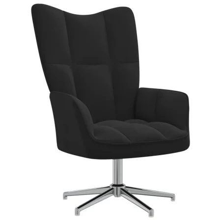 Black velvet relaxation armchair by , Armchairs - Ref: Foro24-328123, Price: 144,86 €, Discount: %