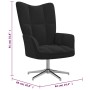 Entspannungssessel aus schwarzem Samt von , Sessel - Ref: Foro24-328123, Preis: 147,52 €, Rabatt: %