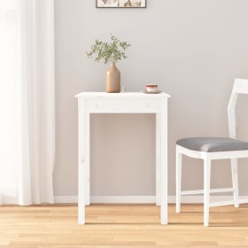 Esstisch aus massivem weißem Kiefernholz, 55 x 55 x 75 cm von , Küchen- und Esstische - Ref: Foro24-814255, Preis: 84,12 €, R...