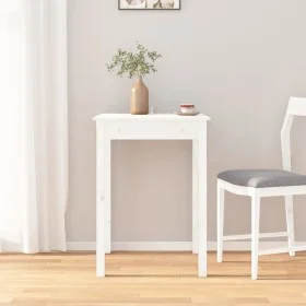Solid white pine wood dining table 55x55x75 cm by , Kitchen and dining tables - Ref: Foro24-814255, Price: 80,84 €, Discount: %