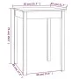 Esstisch aus massivem weißem Kiefernholz, 55 x 55 x 75 cm von , Küchen- und Esstische - Ref: Foro24-814255, Preis: 82,52 €, R...