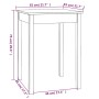 Esstisch aus massivem weißem Kiefernholz, 55 x 55 x 75 cm von , Küchen- und Esstische - Ref: Foro24-814255, Preis: 84,00 €, R...