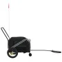 Fahrradanhänger für Haustiere aus Eisen und grauem schwarzen Oxford-Stoff. von , Kinderwagen für Haustiere - Ref: Foro24-9388...
