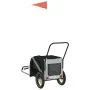 Fahrradanhänger für Haustiere aus Eisen und grauem schwarzen Oxford-Stoff. von , Kinderwagen für Haustiere - Ref: Foro24-9388...