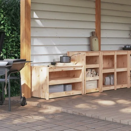 Muebles de cocina de exterior 2 piezas madera maciza de pino by , Kitchen cabinets - Ref: Foro24-3196130, Price: 231,49 €, Di...