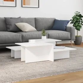 Mesas de centro 2 uds madera de ingeniería blanco by , Coffee table - Ref: Foro24-3216149, Price: 72,64 €, Discount: %