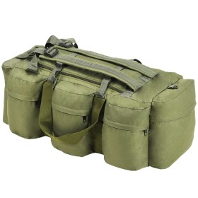 Bolso de lona estilo militar 3-en-1 90 L verde oliva