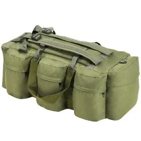 Military style 3-in-1 canvas bag 90 L olive green by vidaXL, Sports bags - Ref: Foro24-91388, Price: 43,37 €, Discount: %