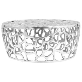 Mesa de centro de aluminio fundido plateado 70x30 cm de , Mesas de centro - Ref: Foro24-246513, Precio: 355,57 €, Descuento: %