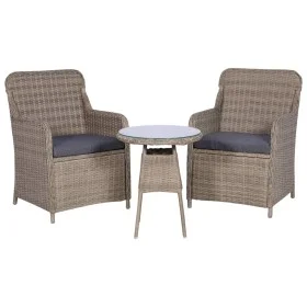 3 Stk. Gartentisch und Stühle und Kissen synthetisches Rattan braun von vidaXL, Gartensets - Ref: Foro24-44149, Preis: 268,72...