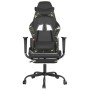 Gaming-Stuhl mit Massage-Fußstütze aus schwarzem Camouflage-Kunstleder von , Gaming-Stühle - Ref: Foro24-345422, Preis: 121,8...