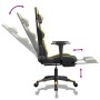 Gaming-Stuhl mit Massage und Fußstütze aus schwarzgoldenem Kunstleder von , Gaming-Stühle - Ref: Foro24-345436, Preis: 128,03...