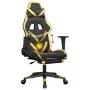 Gaming chair with massage and footrest black gold synthetic leather by , Gaming chairs - Ref: Foro24-345436, Price: 126,08 €,...