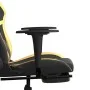 Gaming chair with massage and footrest black gold synthetic leather by , Gaming chairs - Ref: Foro24-345436, Price: 126,08 €,...
