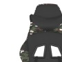 Gaming-Stuhl mit Massage-Fußstütze aus schwarzem Camouflage-Kunstleder von , Gaming-Stühle - Ref: Foro24-345422, Preis: 121,8...