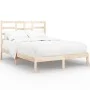 Solid pine wood bed frame 160x200 cm by , Beds and slatted bases - Ref: Foro24-3105805, Price: 121,13 €, Discount: %